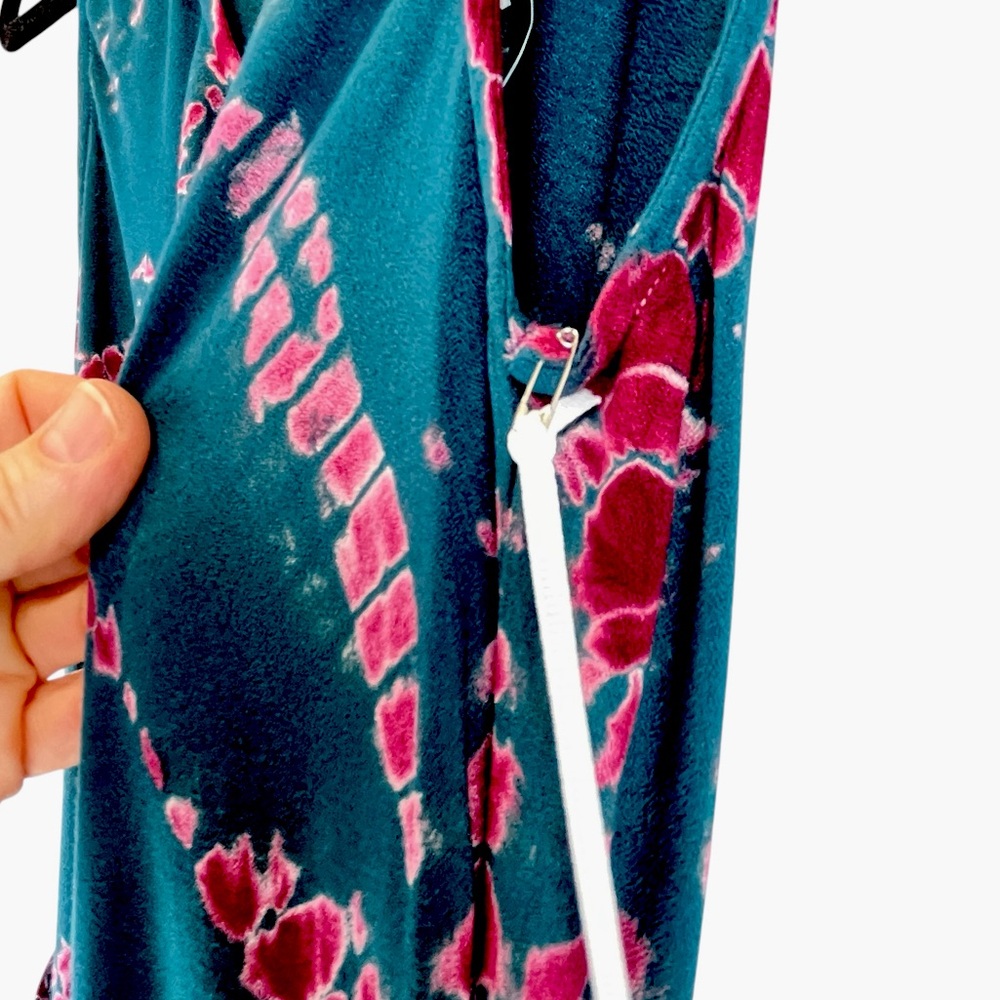 NEW YFB Young Fabulous & Broke Maxi Dress in Dark Teal Savannah Wash Tie Dye S - Picture 9 of 12